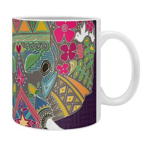 Sharon Turner Painted Elephant Purple Coffee Mug