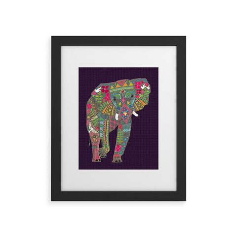 Sharon Turner Painted Elephant Purple Framed Art Print