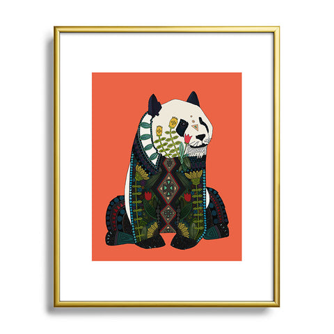 Sharon Turner panda Metal Framed Art Print