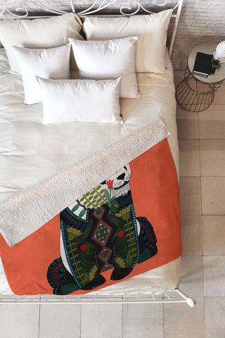 Sharon Turner panda Fleece Throw Blanket
