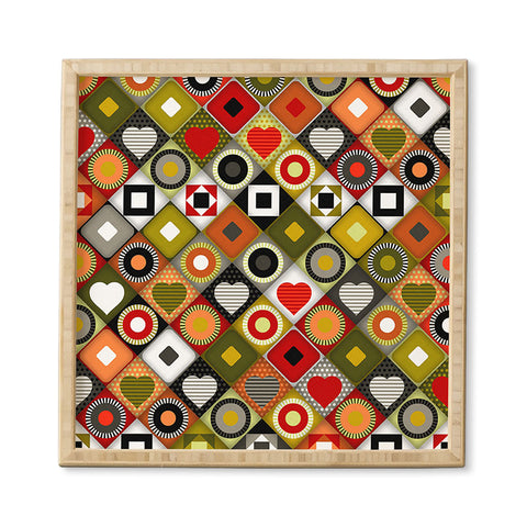 Sharon Turner parava festive diamond Framed Wall Art