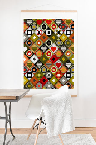 Sharon Turner parava festive diamond Art Print And Hanger