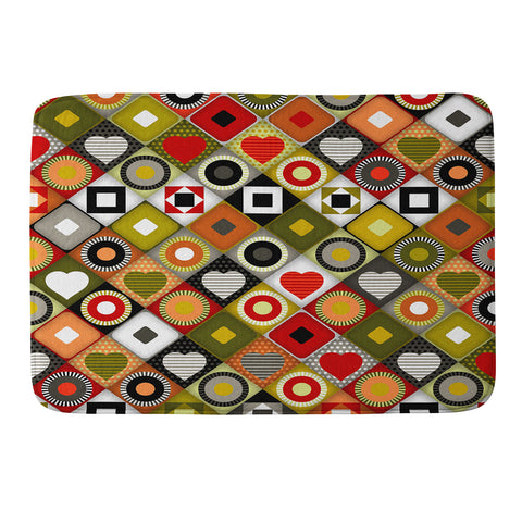 Sharon Turner parava festive diamond Memory Foam Bath Mat