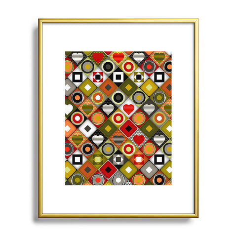 Sharon Turner parava festive diamond Metal Framed Art Print