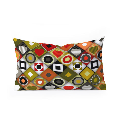 Sharon Turner parava festive diamond Oblong Throw Pillow