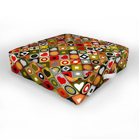 Sharon Turner parava festive diamond Outdoor Floor Cushion