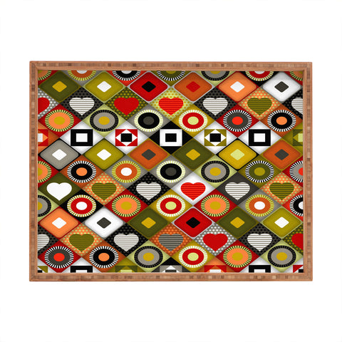 Sharon Turner parava festive diamond Rectangular Tray