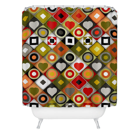 Sharon Turner parava festive diamond Shower Curtain