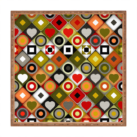 Sharon Turner parava festive diamond Square Tray