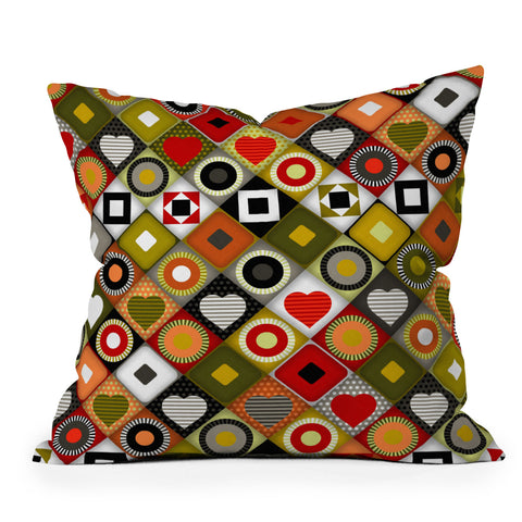 Sharon Turner parava festive diamond Throw Pillow