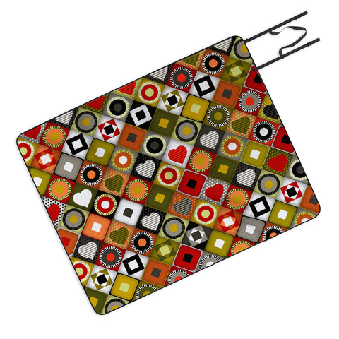 Sharon Turner parava festive diamond Picnic Blanket