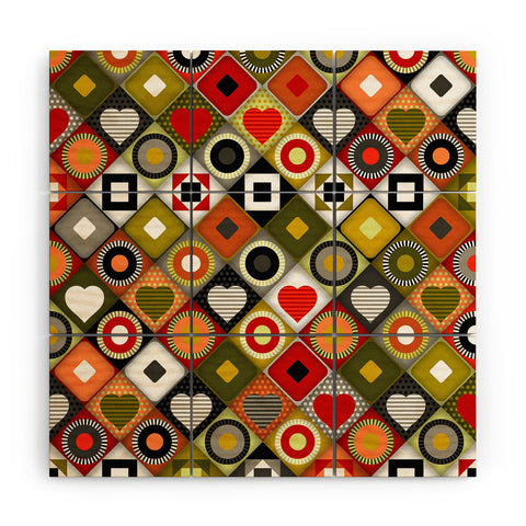 Sharon Turner parava festive diamond Wood Wall Mural
