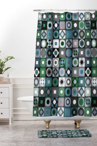 Sharon Turner parava midnight Shower Curtain And Mat