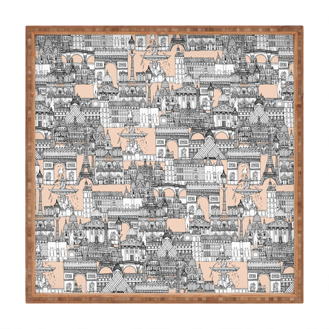 Sharon Turner Paris toile sugar pink Square Tray