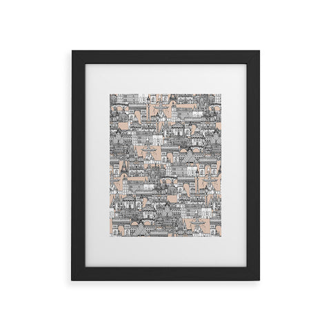 Sharon Turner Paris toile sugar pink Framed Art Print