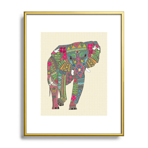 Sharon Turner Peace Elephant Metal Framed Art Print