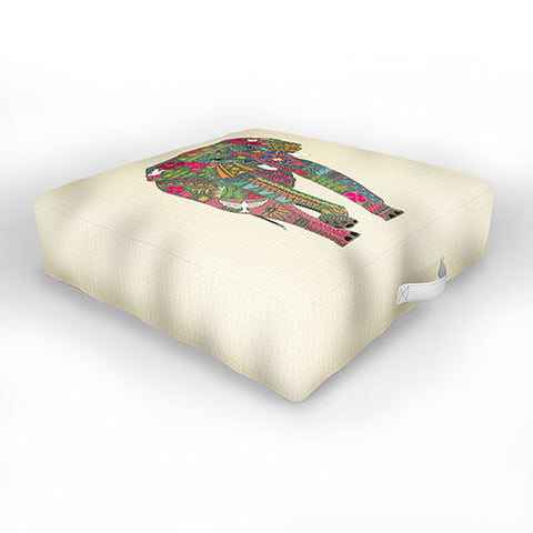 Sharon Turner Peace Elephant Outdoor Floor Cushion