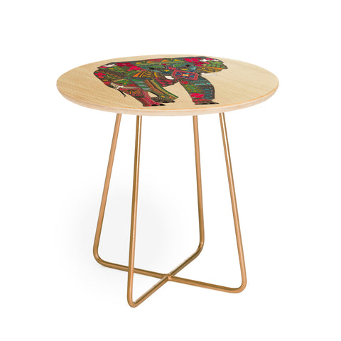 Sharon Turner Peace Elephant Round Side Table