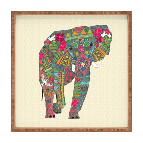 Sharon Turner Peace Elephant Square Tray