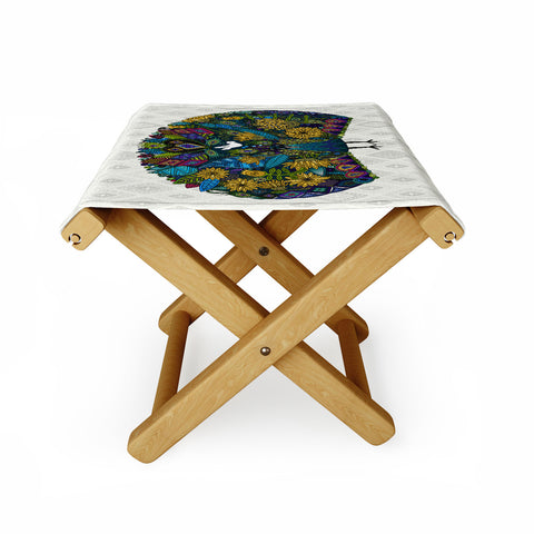 Sharon Turner Peacock Garden Folding Stool