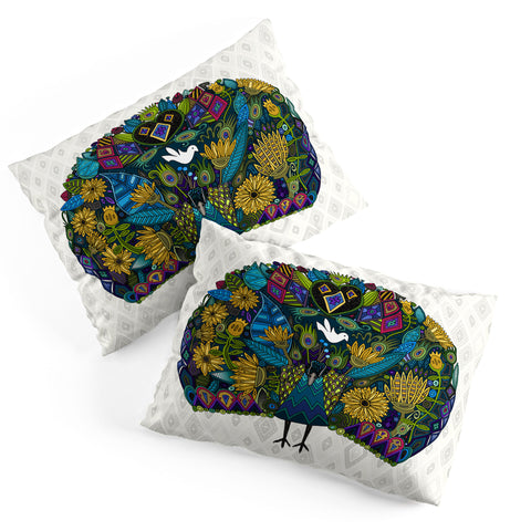 Sharon Turner Peacock Garden Pillow Shams