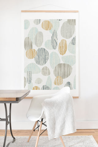 Sharon Turner pebbles copper Art Print And Hanger