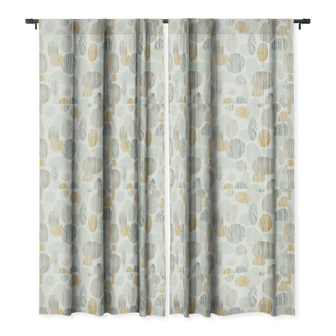 Sharon Turner pebbles copper Blackout Window Curtain