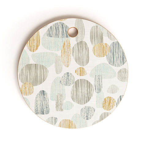 Sharon Turner pebbles copper Cutting Board Round