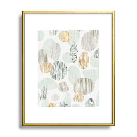 Sharon Turner pebbles copper Metal Framed Art Print