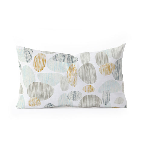 Sharon Turner pebbles copper Oblong Throw Pillow