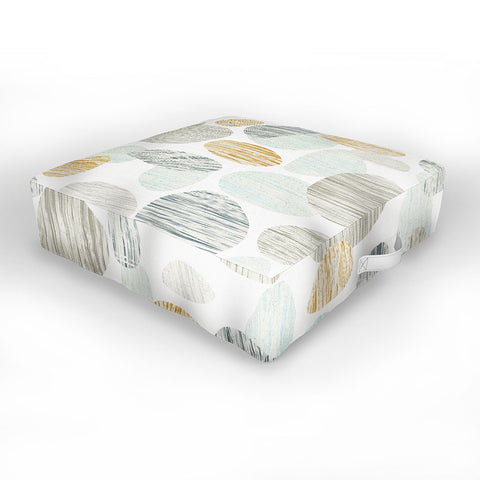 Sharon Turner pebbles copper Outdoor Floor Cushion