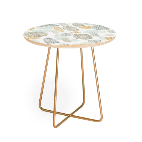 Sharon Turner pebbles copper Round Side Table