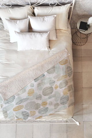 Sharon Turner pebbles copper Fleece Throw Blanket