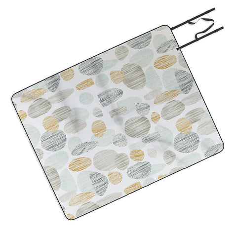 Sharon Turner pebbles copper Picnic Blanket
