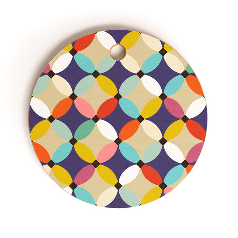 Sharon Turner petals beach Cutting Board Round