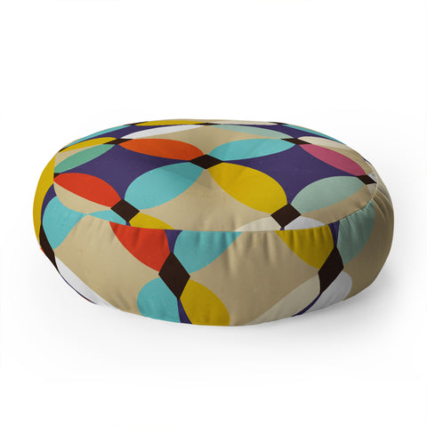 Sharon Turner petals beach Floor Pillow Round