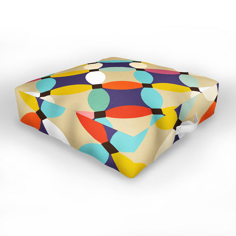 Sharon Turner petals beach Outdoor Floor Cushion