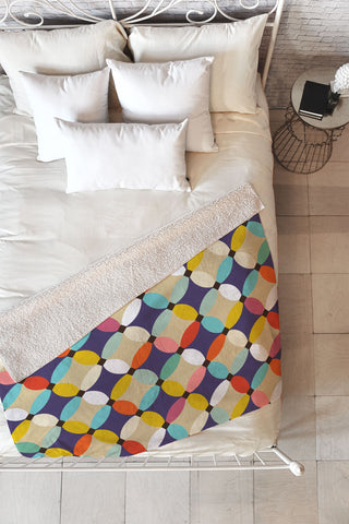 Sharon Turner petals beach Fleece Throw Blanket