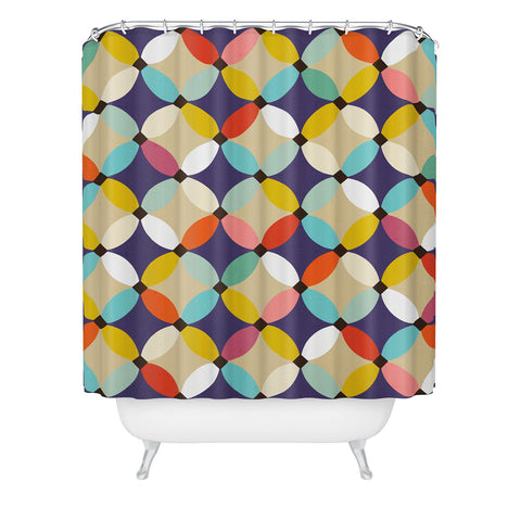 Sharon Turner petals beach Shower Curtain