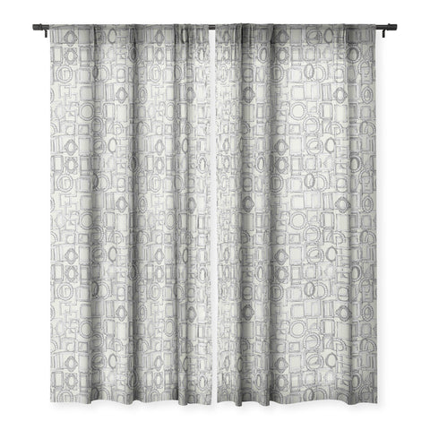 Sharon Turner picture frames aplenty Sheer Window Curtain