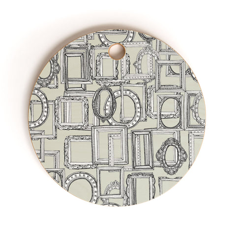 Sharon Turner picture frames aplenty Cutting Board Round