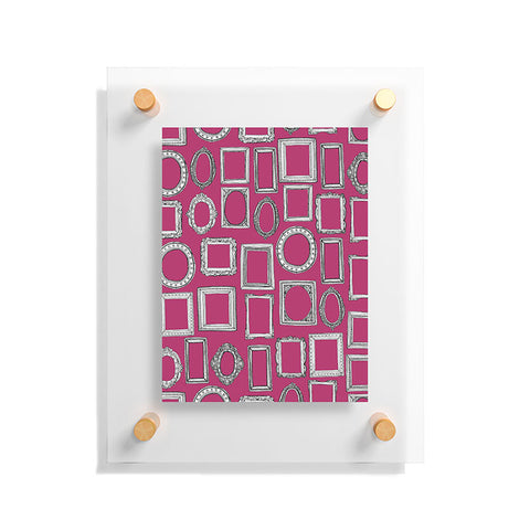 Sharon Turner picture frames fuchsia Floating Acrylic Print