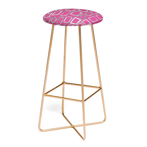 Sharon Turner picture frames fuchsia Bar Stool
