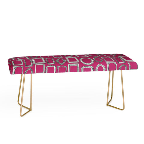 Sharon Turner picture frames fuchsia Bench