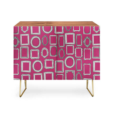 Sharon Turner picture frames fuchsia Credenza