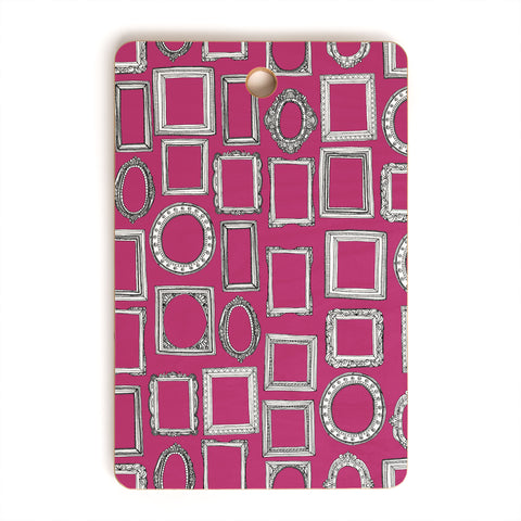 Sharon Turner picture frames fuchsia Cutting Board Rectangle