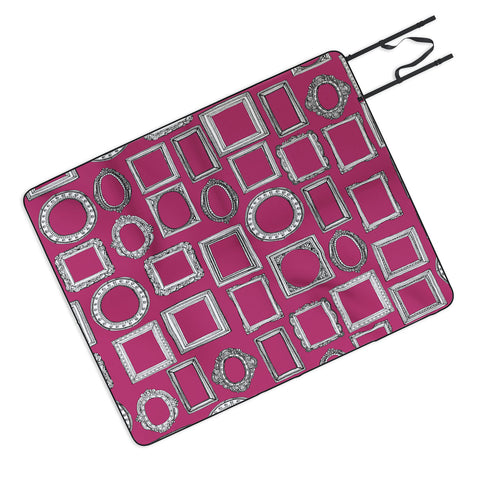 Sharon Turner picture frames fuchsia Picnic Blanket