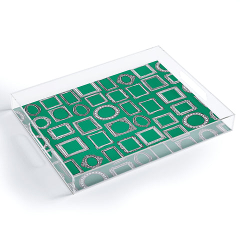 Sharon Turner picture frames green Acrylic Tray