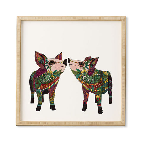 Sharon Turner pig love Framed Wall Art