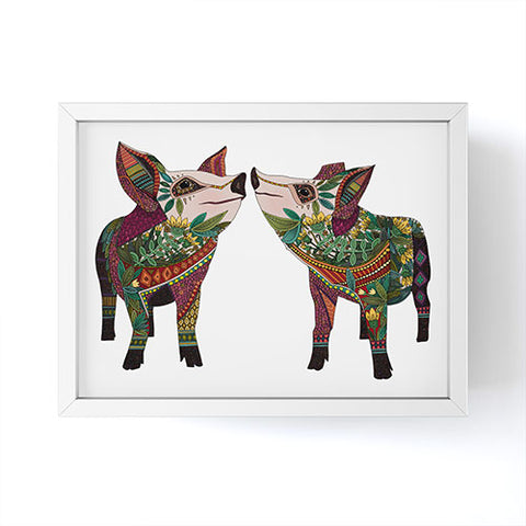 Sharon Turner pig love Framed Mini Art Print